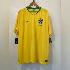Nike Men's Brazil Home Soccer‎ Jersey Authentic 2018 Sz 2XL New